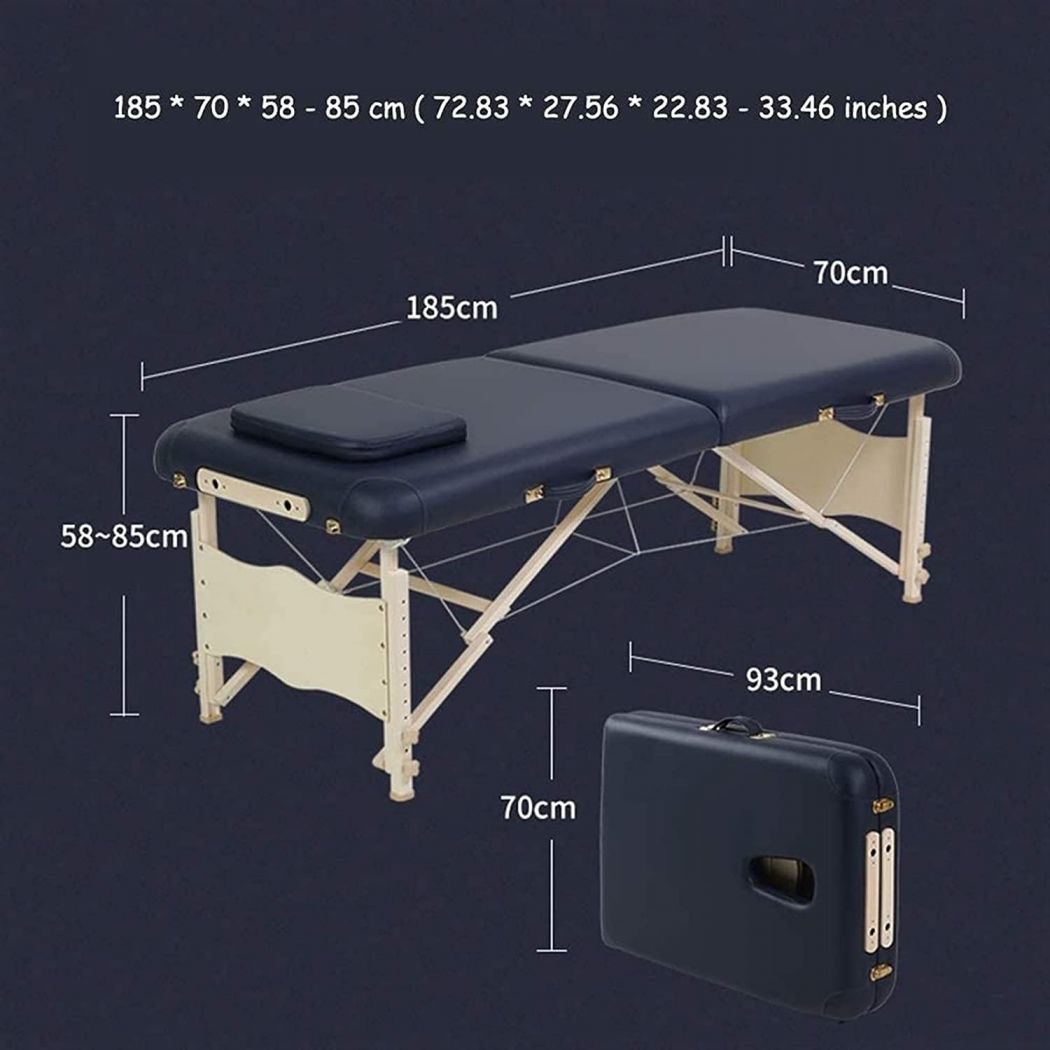 Beauty Salon Portable Double Folding Heigh Adjustable Salon Bed
